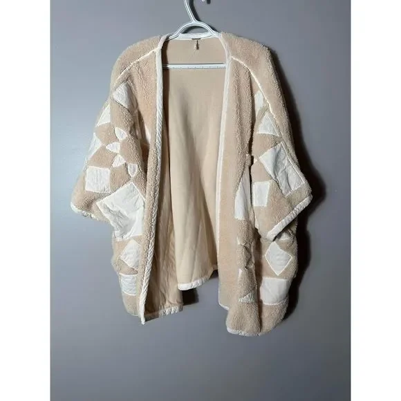 NEW Free People Sherpa Wrap Cardigan Size M - Picture 4 of 7